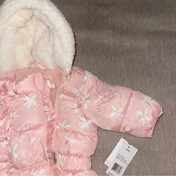 Pink 3/6 Month Baby Snowsuit - Jessica Simpson - Picture 3 of 9